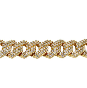 8mm Prong Set Cuban Link Bracelet