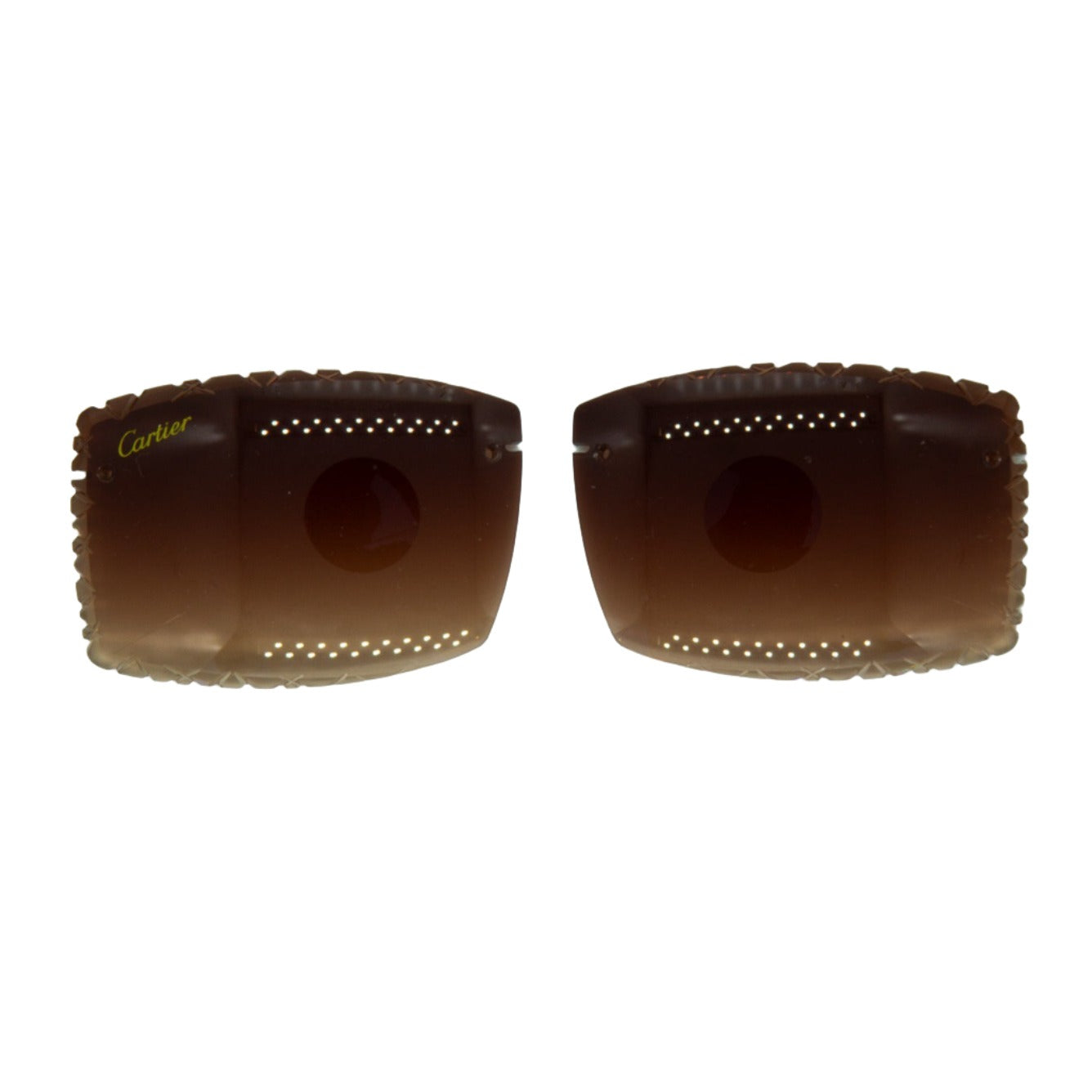 Brown Diamond Cut Lenses for Acetate Frames