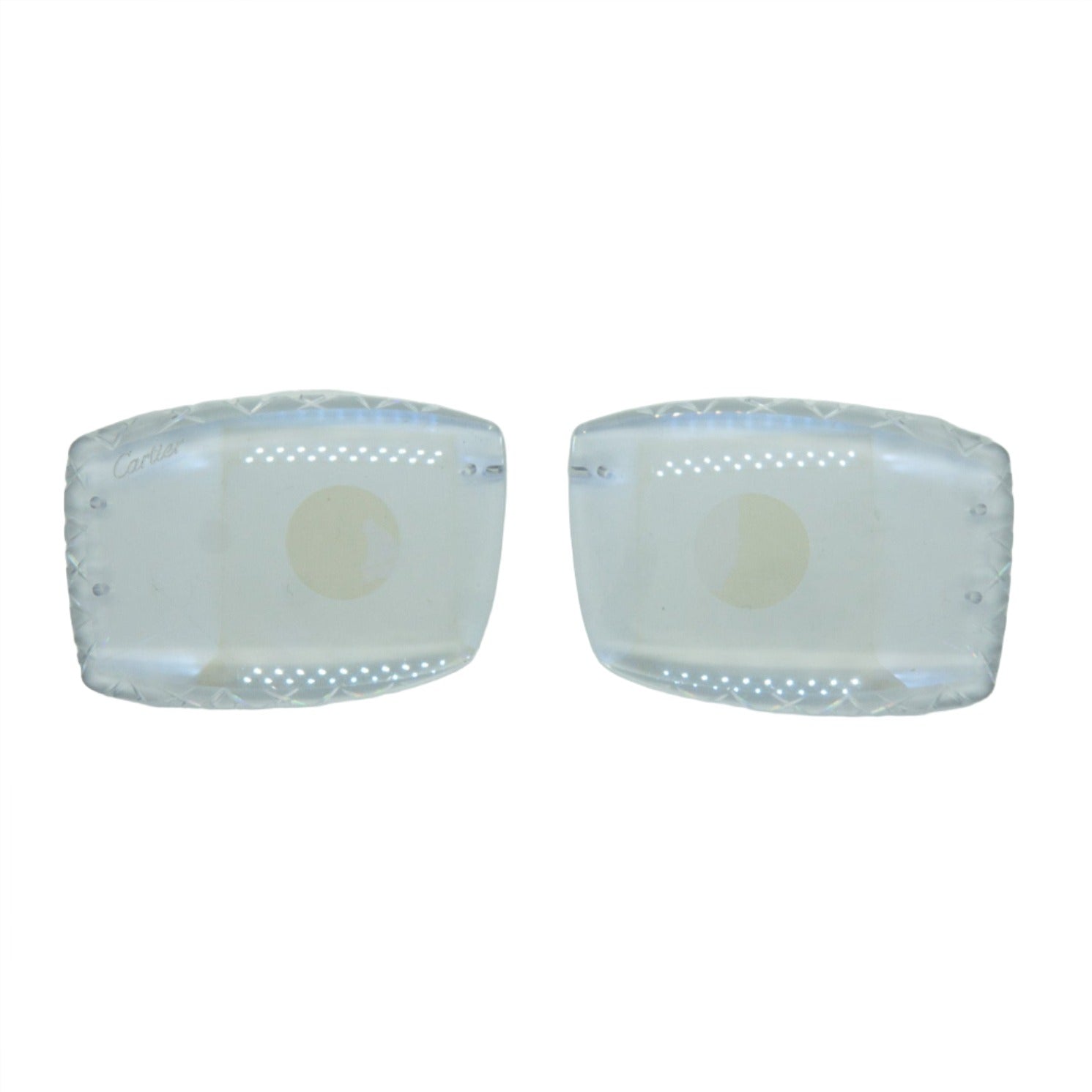 Clear Diamond Cut Lenses for Big C Frames