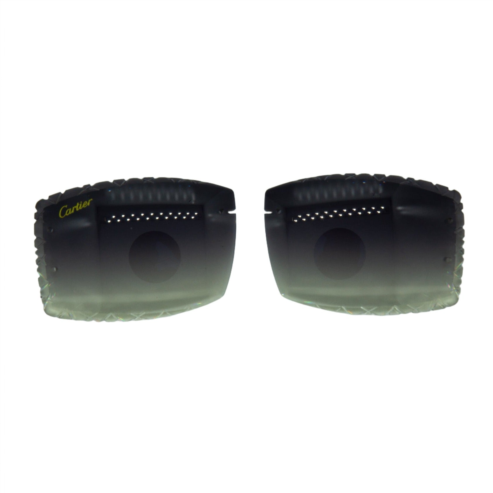 Black Smoke Diamond Cut Lenses for Big C Frames