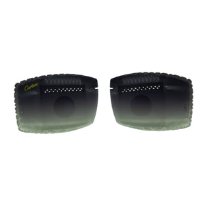 Black Smoke Diamond Cut Lenses for Big C Frames