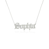 Old English Font Custom Name Necklace